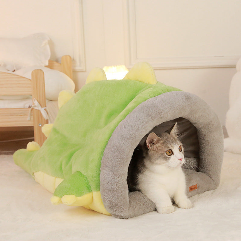 Warm Dinosaur Cat Bed